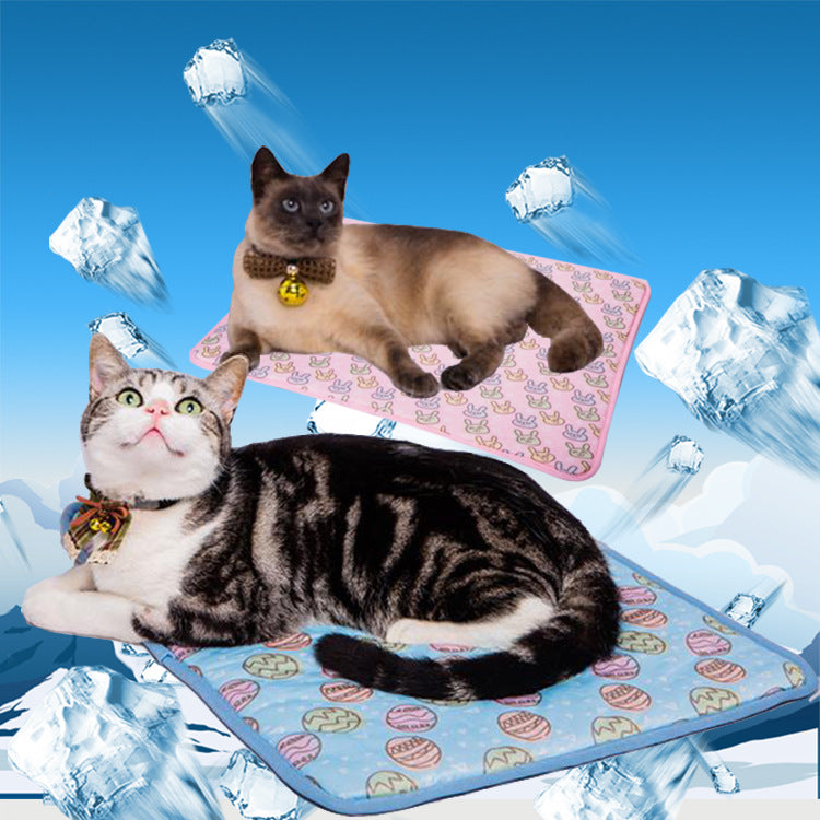Tapis rafraîchissant pour chat — gamme complète Bleu Rose Jaune