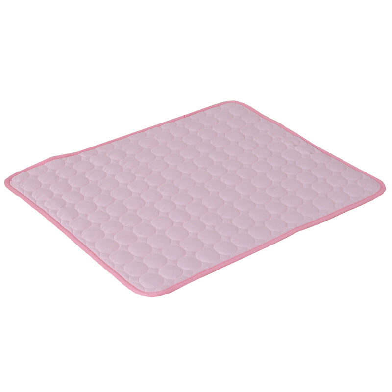Tapis rafraîchissant pour chien Frichien rose, texture gel matelassée